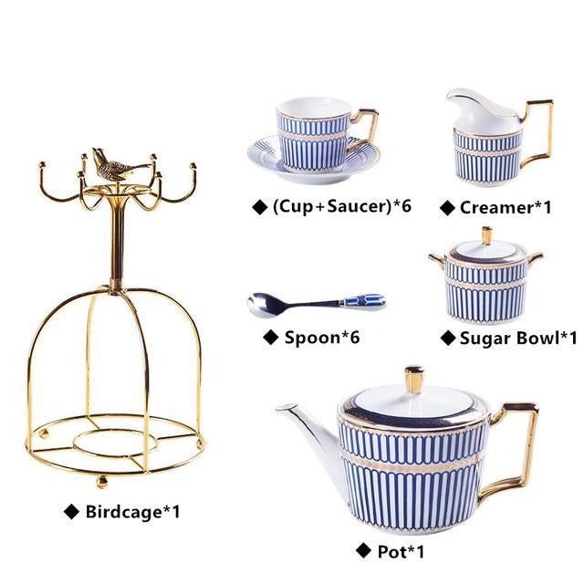 London Teacup Collection Set - Elegant Ceramic Cups (250ml) for Stylish Coffee & Tea Enjoyment