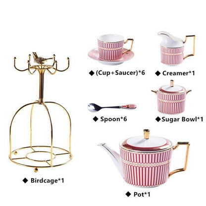 London Teacup Collection Set - Elegant Ceramic Cups (250ml) for Stylish Coffee & Tea Enjoyment