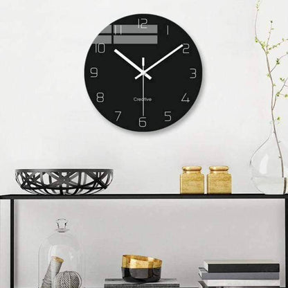 Nordic Minimalist Wall Clock - Bold Hands for Easy Visibility