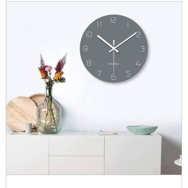 Nordic Minimalist Wall Clock - Bold Hands for Easy Visibility