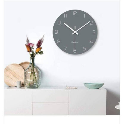 Nordic Minimalist Wall Clock - Bold Hands for Easy Visibility