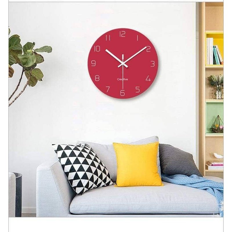 Nordic Minimalist Wall Clock - Bold Hands for Easy Visibility