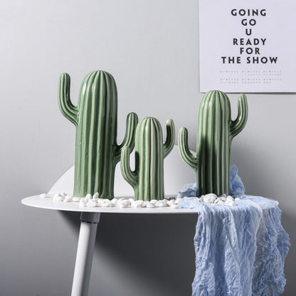 Ceramic Green Cactus Decor