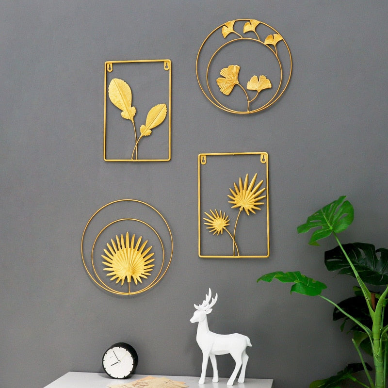 Golden Leaf Wall Decor