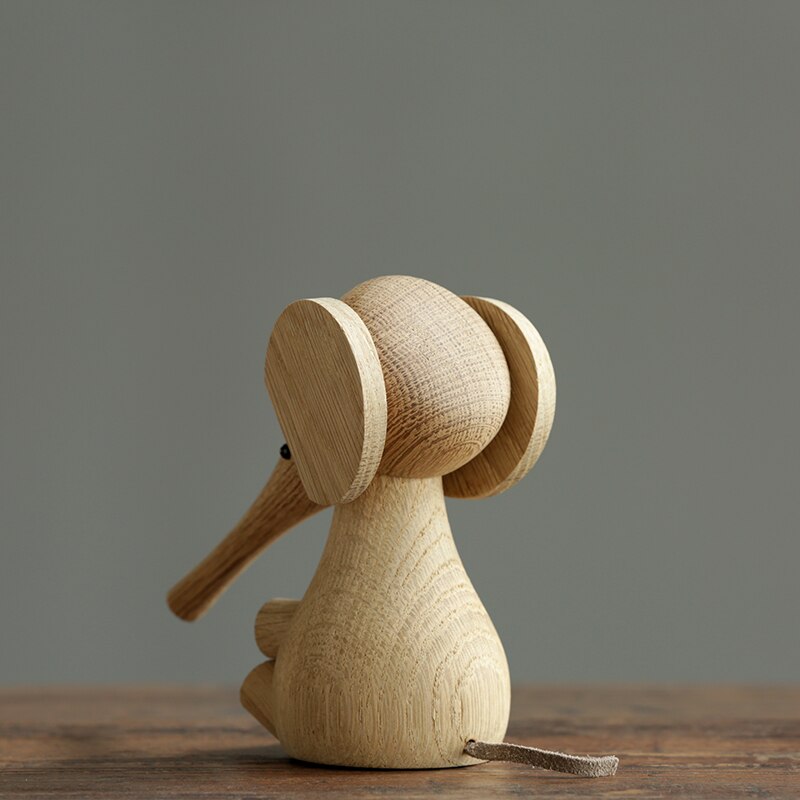 Wooden Elephant Figurine