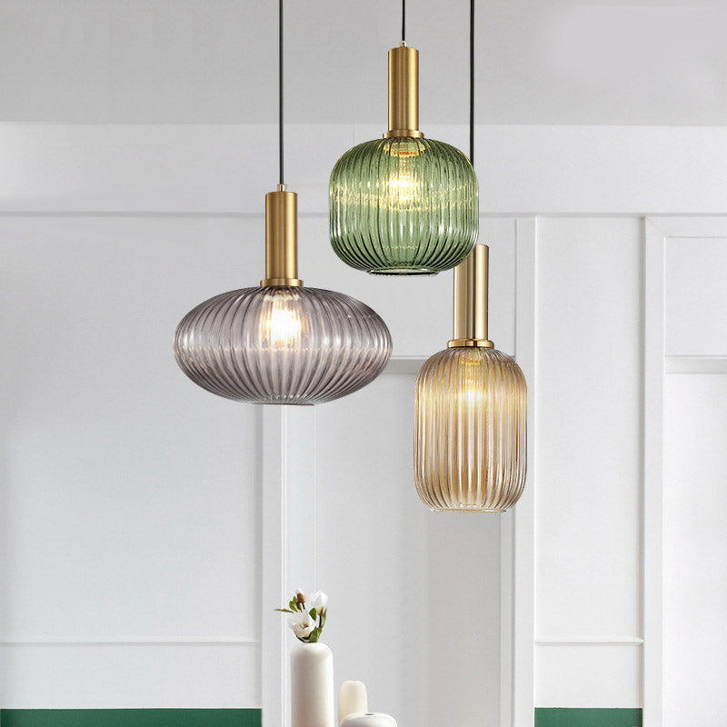 Nordic Fluted Glass Pendant Lights