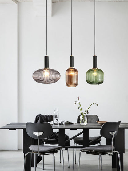 Nordic Fluted Glass Pendant Lights