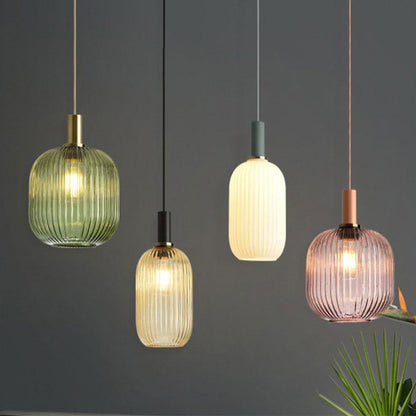 Nordic Fluted Glass Pendant Lights