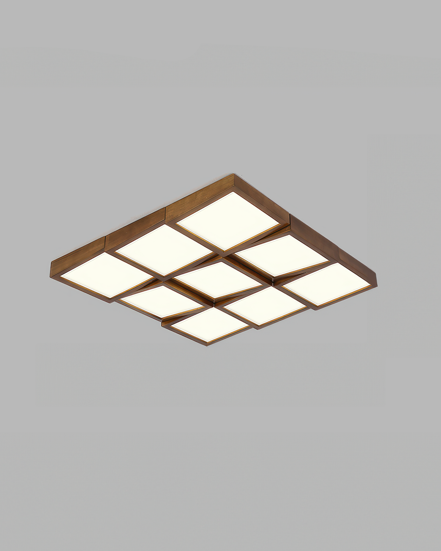 Walnut Modernist Ceiling Lamp