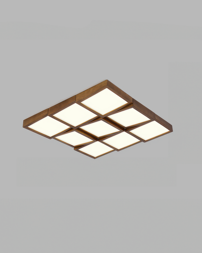 Walnut Modernist Ceiling Lamp