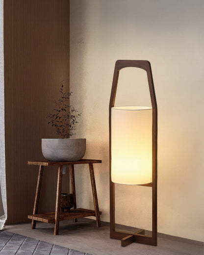 Japanese Wooden Floor Lamp Retro Zen