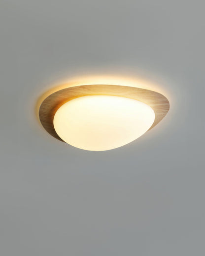 Scandinavian Pebble Wood Grain Ceiling Light lamp