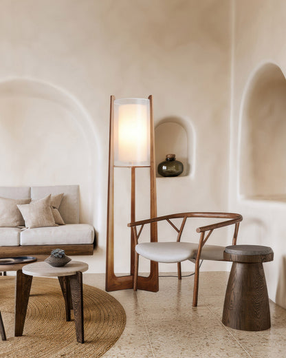 Minimalist Walnut Harmony Floor Lamp