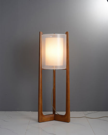 Minimalist Walnut Harmony Floor Lamp