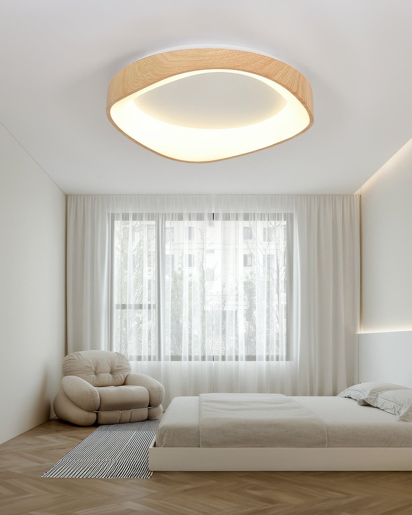 Nordic Artistic Wood Grain Ceiling Light lamp