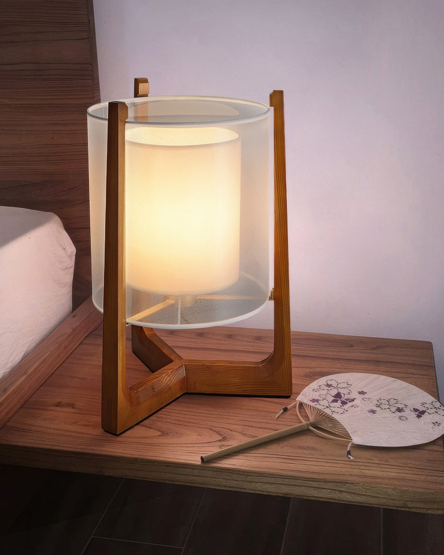 Minimalist Walnut Harmony Floor Lamp