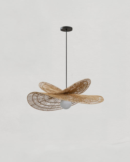 Japanese Craftsmanship Wabi-Sabi Rattan Chandelier