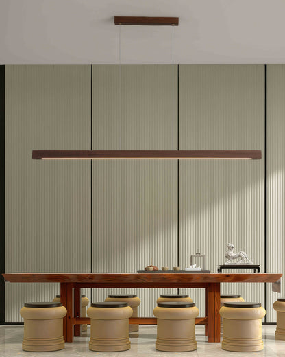 Minimalist Japanese Walnut Pendant Light