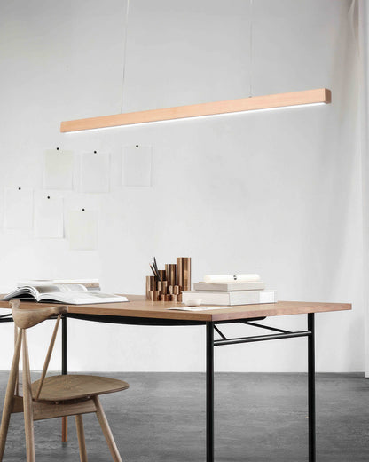 Minimalist Japanese Walnut Pendant Light