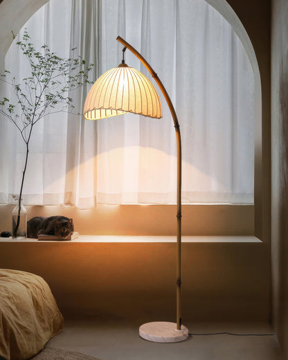 Cultural Zen Bamboo Floor Lamp Illumination