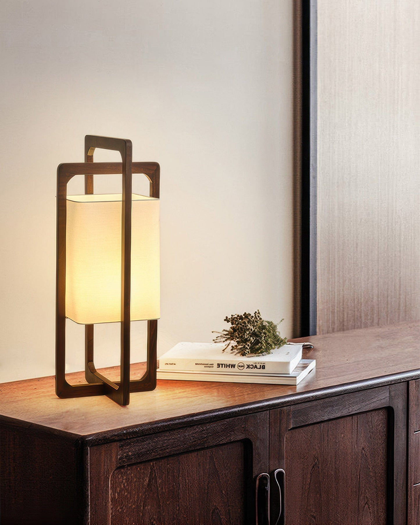 Japanese Wooden Floor Lamp Retro Zen