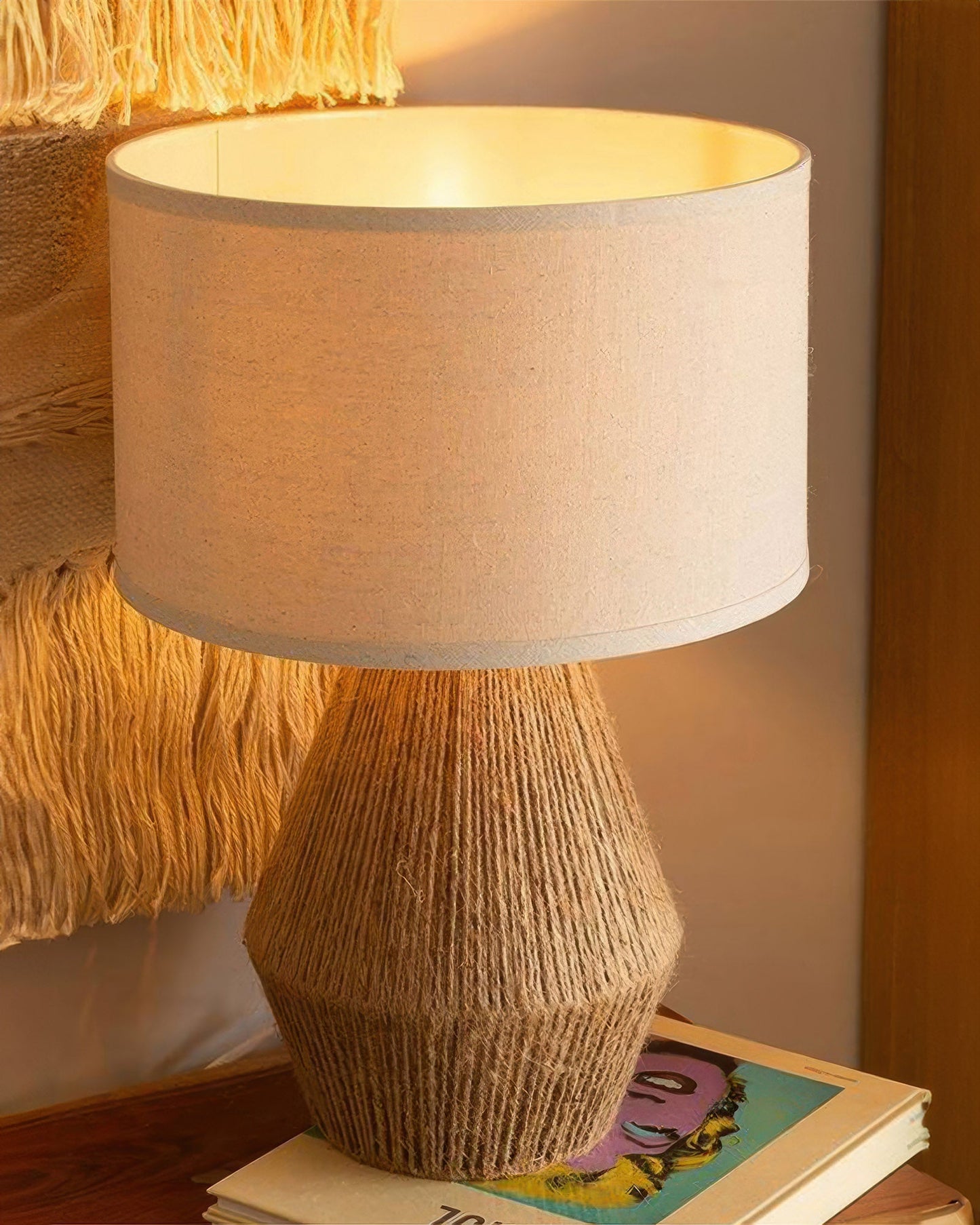 Handwoven Hemp Desk Lamp