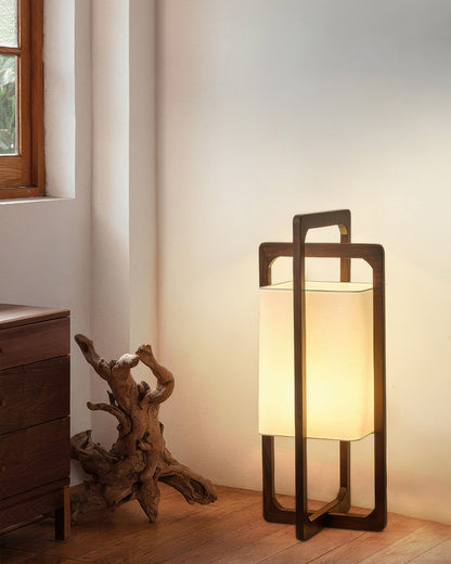 Japanese Wooden Floor Lamp Retro Zen