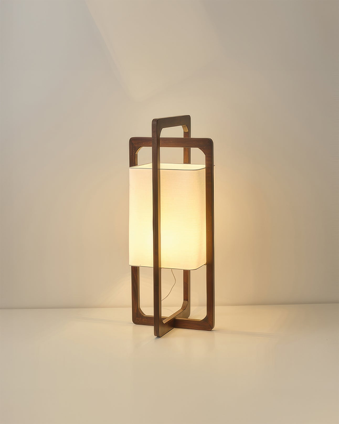 Japanese Wooden Floor Lamp Retro Zen