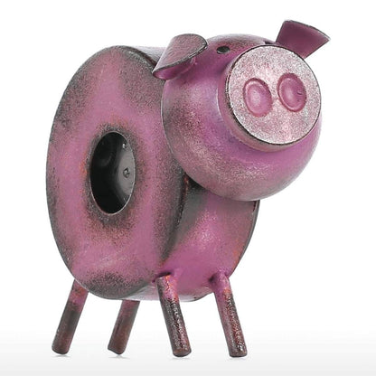 Piggy Metal Decor Table Clock - Cute & Quirky Home Decoration