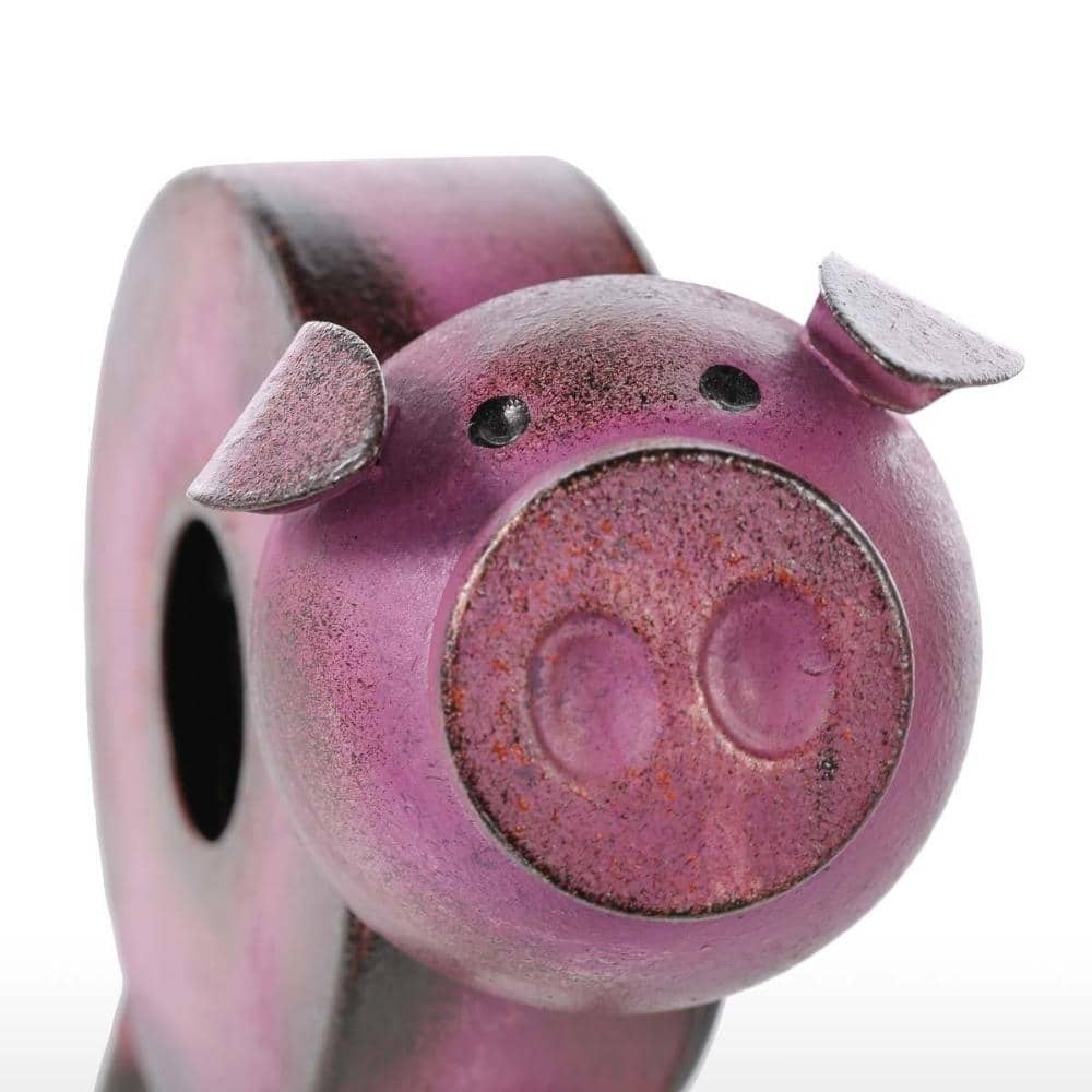 Piggy Metal Decor Table Clock - Cute & Quirky Home Decoration