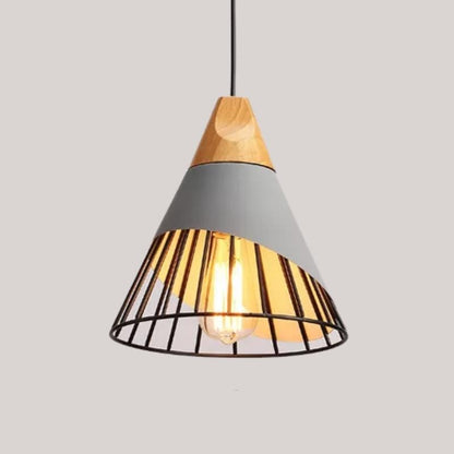 Nordic Industrial Wood Pendant Lights