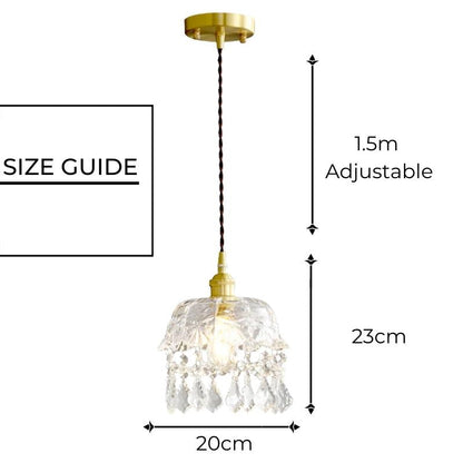 Vintage Crystal Glass Stone Chandelier Pendant Lighting