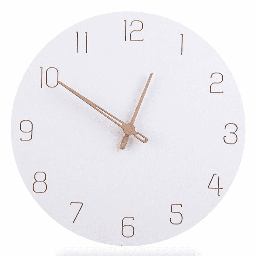 Pure White Simple Wall Clock - Minimalist and Stylish Home Decor