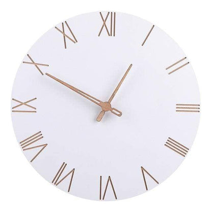 Pure White Simple Wall Clock - Minimalist and Stylish Home Decor