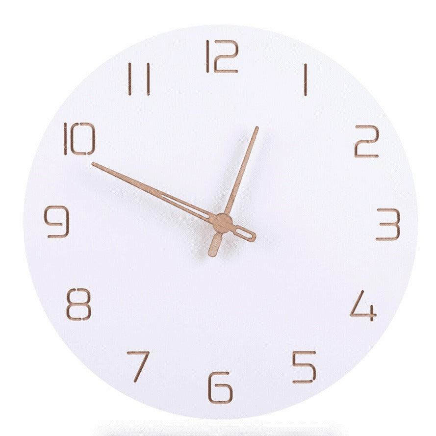 Pure White Simple Wall Clock - Minimalist and Stylish Home Decor