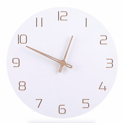 Pure White Simple Wall Clock - Minimalist and Stylish Home Decor