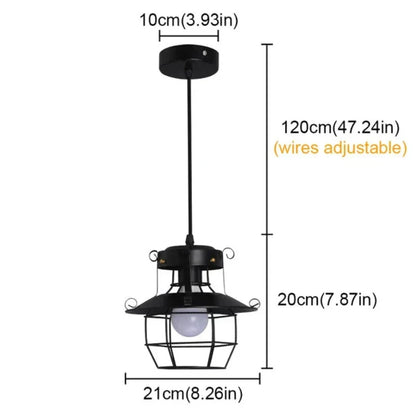 AntiqueCage - Industrial Hanging Ceiling Light