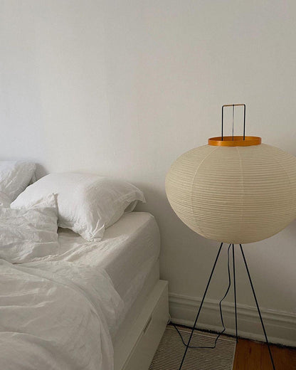 Rice paper floor lamp