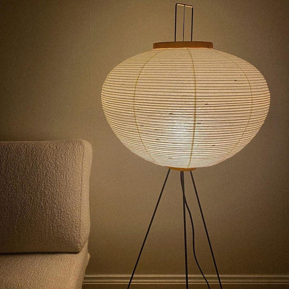 Rice paper floor lamp