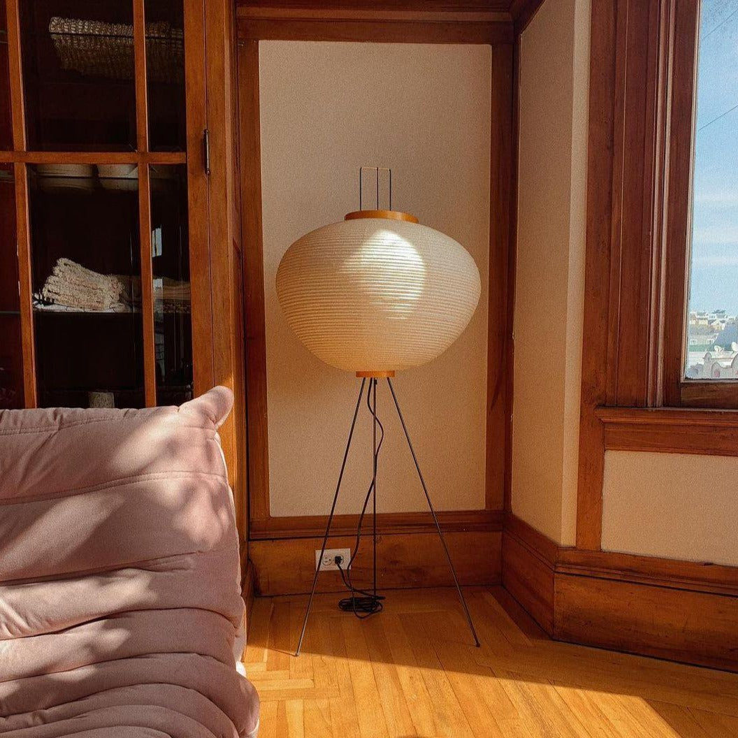 Rice paper floor lamp