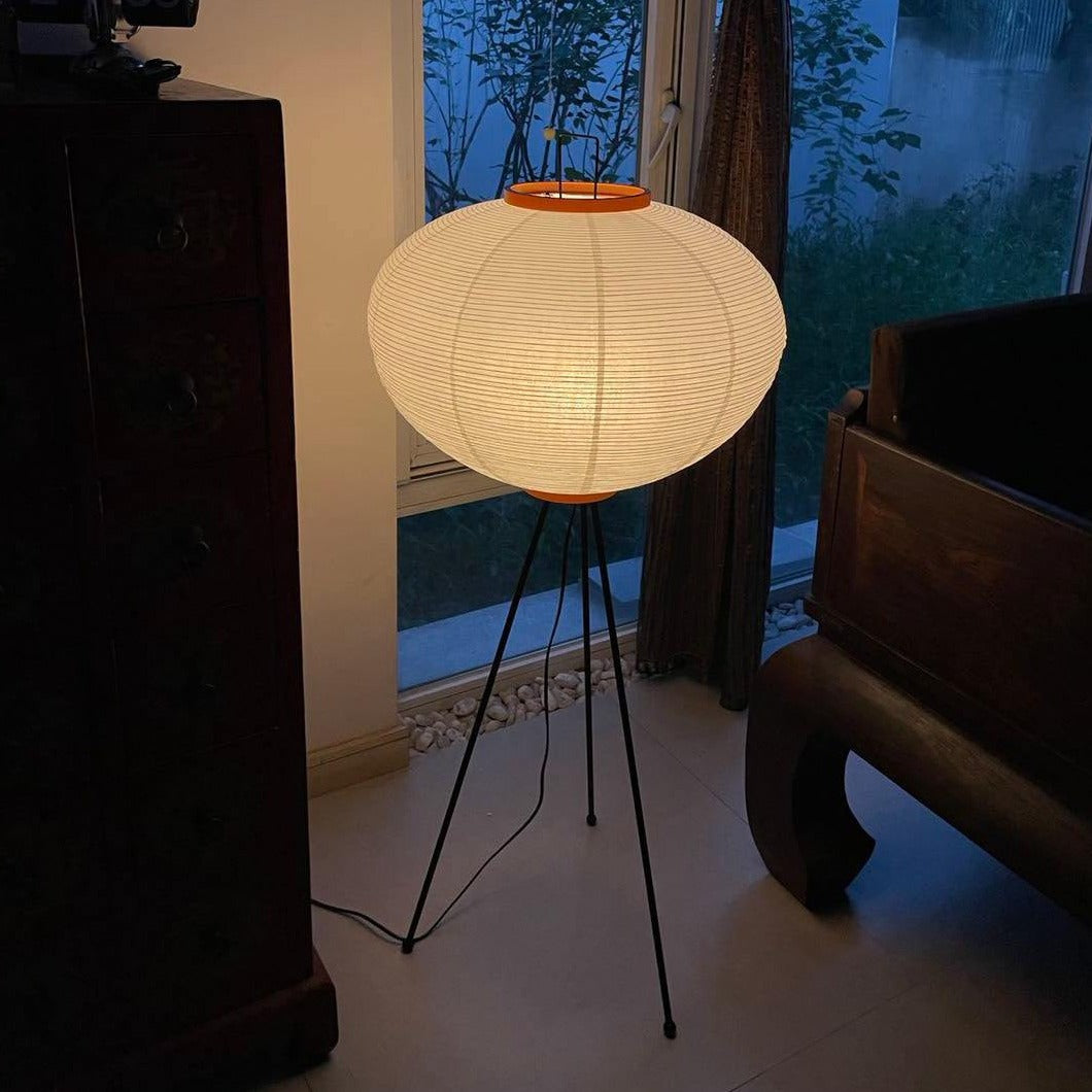 Rice paper floor lamp