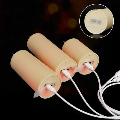 AmbianceRomane - Waterproof LED Pillar Candles with Remote Control