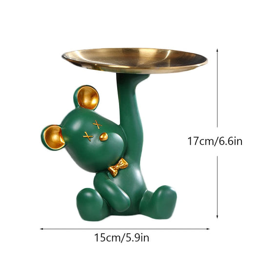 Miravique Bear Sculpture Table Tray