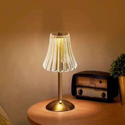 Vintage Golden Crystal Table Lamp