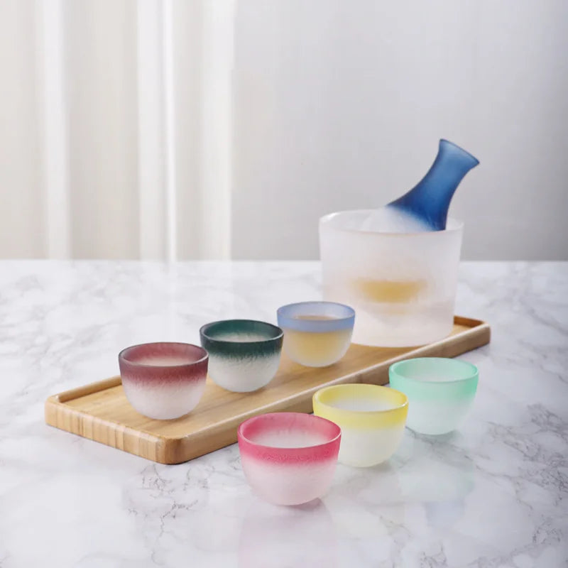 Watercolor Gradient Sake Set