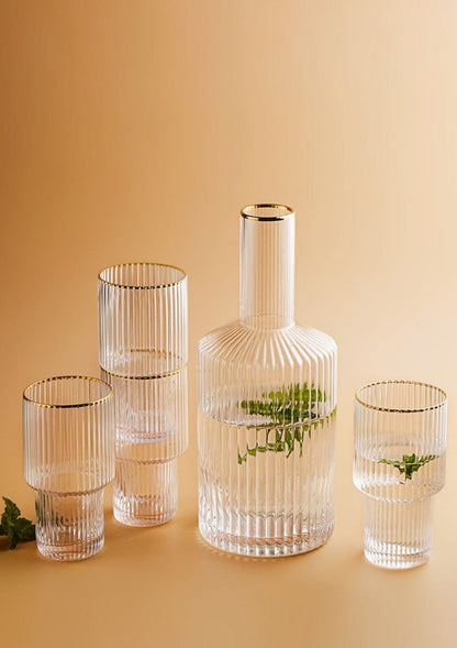 Jules Ripple Carafe and Glass Set