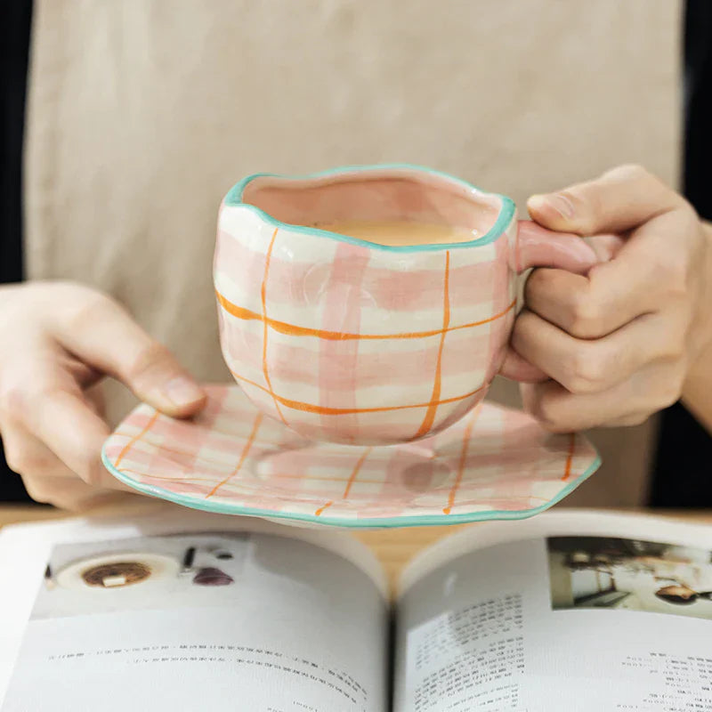 Ceramic Floral Coffee Cup