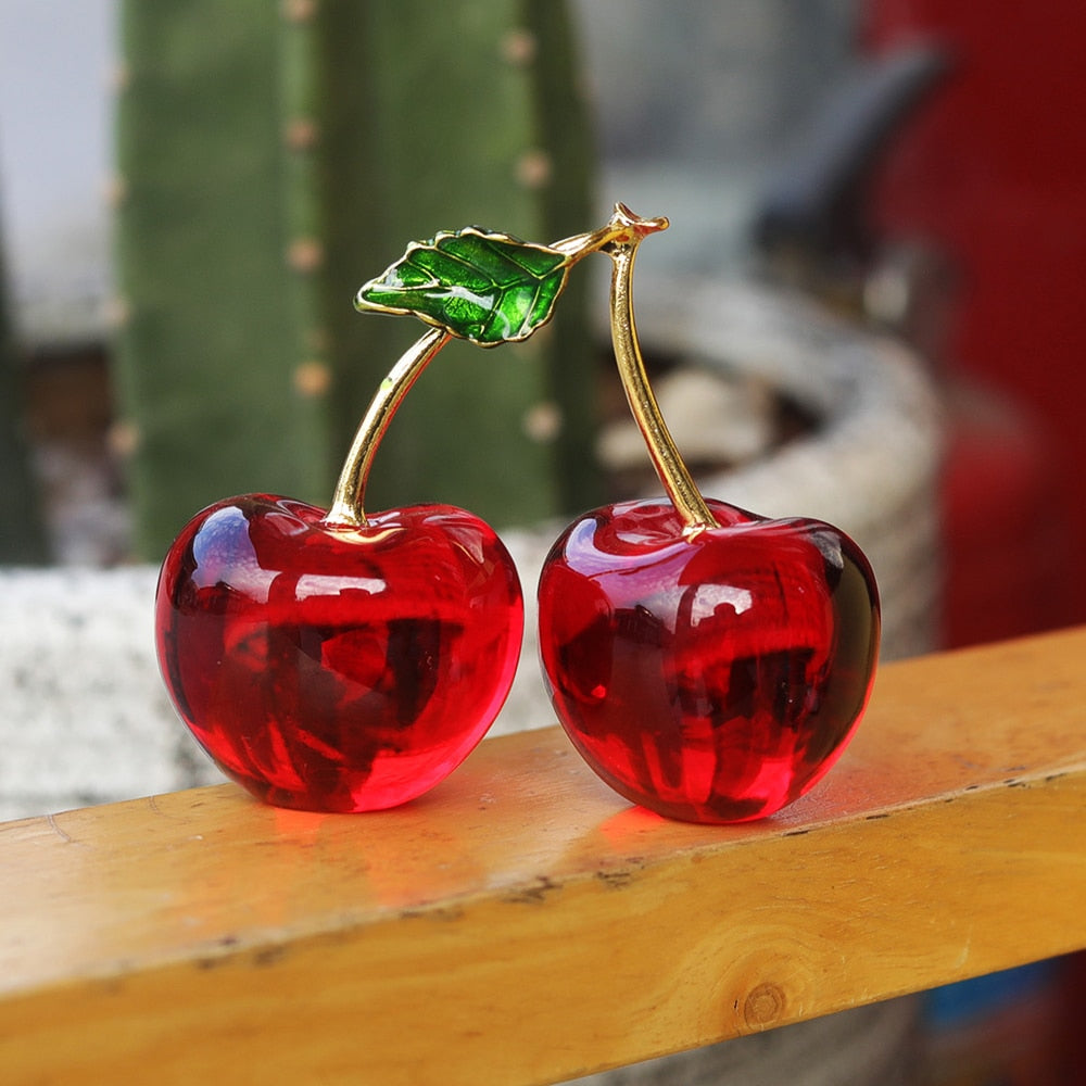 Miravique Crystal Cherry Figurine