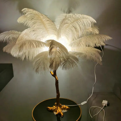 Ostrictch Feather Floor Lamp