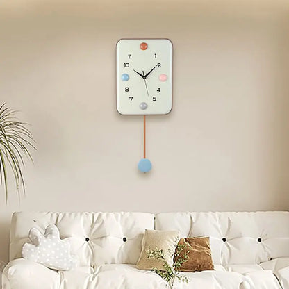 Rectangular Metal Ball Designer Pendulum Clock